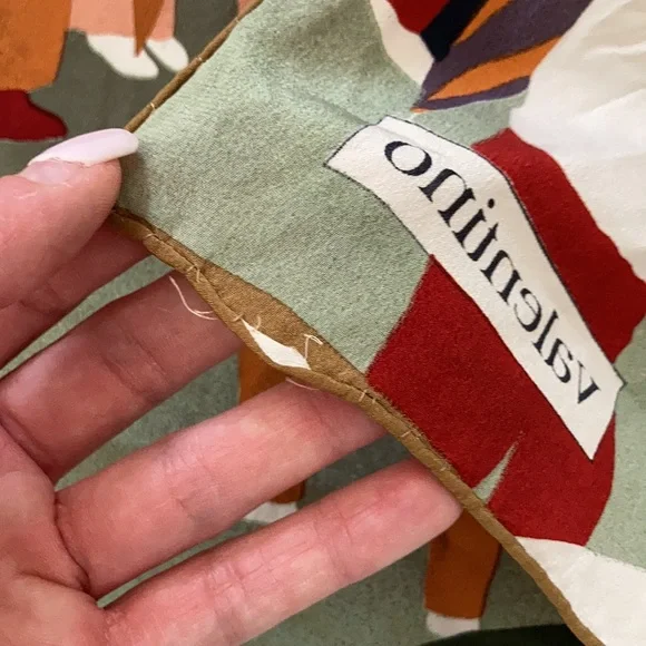 Valentino Large Golf tournament scarf 🧣 silk - Picture 3 of 6